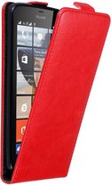 Cadorabo Hoesje voor Nokia Lumia 640 in APPEL ROOD - Beschermhoes in flip design Case Cover met magnetische sluiting