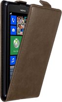Cadorabo Hoesje geschikt voor Nokia Lumia 625 in KOFFIE BRUIN - Beschermhoes in flip design Case Cover met magnetische sluiting