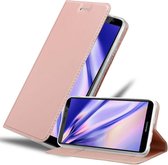 Cadorabo Hoesje voor Huawei MATE 10 LITE in CLASSY ROSE GOUD - Beschermhoes met magnetische sluiting, standfunctie en kaartvakje Book Case Cover Etui