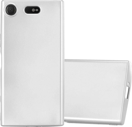 Coque Cadorabo pour Sony Xperia XZ1 COMPACT en ARGENT MÉTALLIQUE - Coque de protection en silicone TPU souple