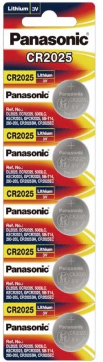 Panasonic CR2025 3V Lithium Knoopcel Batterij