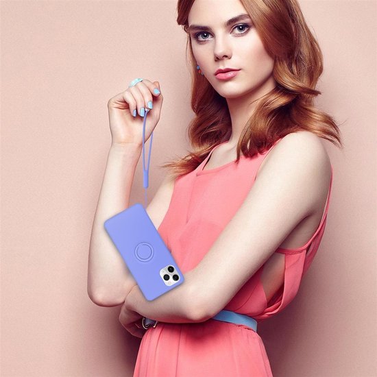 Coque Cadorabo pour Apple iPhone 11 PRO MAX en VIOLET CLAIR LIQUIDE - Coque de protection en silicone TPU souple avec anneau