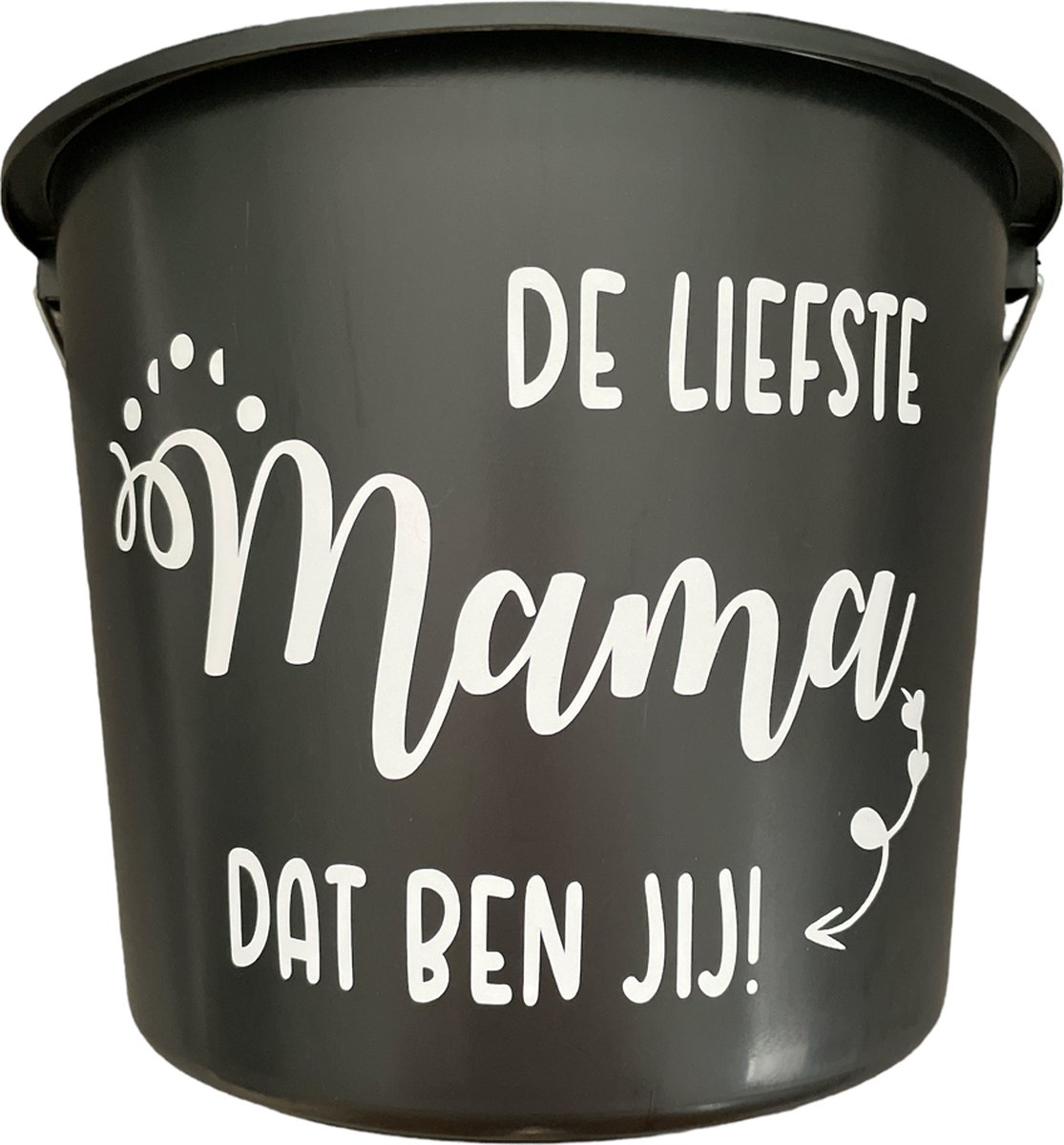 Cadeau Emmer - De liefste Mama, dat ben jij - 12 liter - zwart - cadeau - geschenk - gift - kado - Moederdag - verjaardag