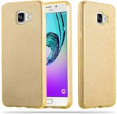 Cadorabo Hoesje voor Samsung Galaxy A5 2017 in STAR STOF GOUD - TPU Silicone Case Cover beschermhoes in glitter design