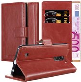 Cadorabo Hoesje geschikt voor LG STYLUS 2 in WIJN ROOD - Beschermhoes met magnetische sluiting, standfunctie en kaartvakje Book Case Cover Etui