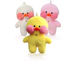 Klikkopers® Paper Duck - Cute Eend - Lalafanfan Duck 3 Knuffels - Schattig Eend - Lalafanfan - Set van 3 Knuffels