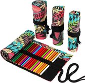 BOTC Stylos Case - Roll Case pour crayons et stylos - 72 Crayons - Premium Canvas Stylos Case