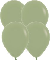 Ballonnen 10 stuks - Salie - Kwaliteit - Eucalyptus - Groen - Verjaardag - Huwelijk - Versiering