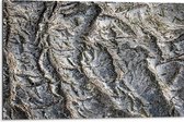 Dibond - Close-up van Structuur van Rots - 75x50 cm Foto op Aluminium (Met Ophangsysteem)