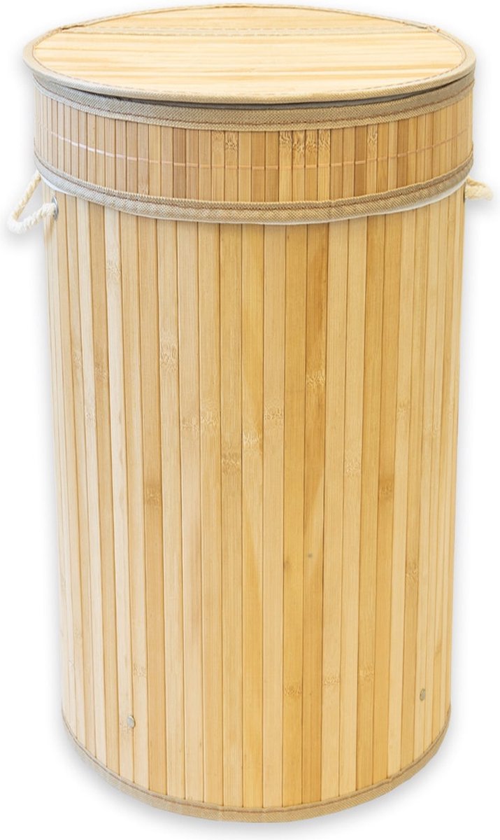 casa pura Bamboe Wasmand - Wassorteerder - Wasbox - Met handvatten - 35 x 60 cm