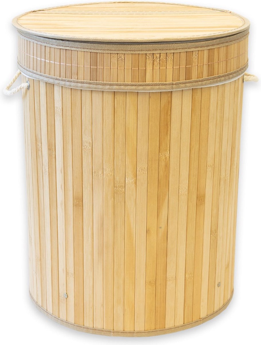 casa pura Bamboe Wasmand - Wassorteerder - Wasbox - Met handvatten - 35 x 45 cm