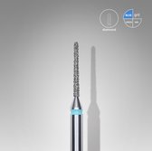 Staleks 3 x Diamond nail drill bit, “needle”, blue, head diameter 1 mm/ working part 10 mm