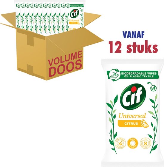 Cif Reinigingsdoekjes Universal Citrus (12 x 36 doekjes) | bol
