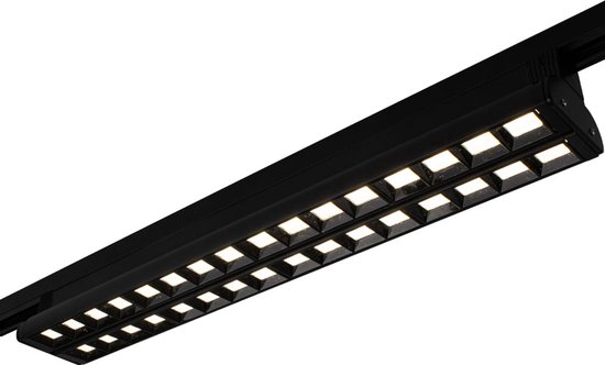 LED 1-fase Duo Railarmatuur | Zwart | 48 Watt | 60cm | 4000K - Naturel wit