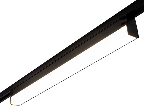 LED 1-fase Railarmatuur | 24 Watt | Zwart | 60cm | 4000K - Naturel wit