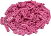 200 Bouwstenen 1x4 plate | Roze | Compatibel met Lego Classic | Keuze uit vele kleuren | SmallBricks