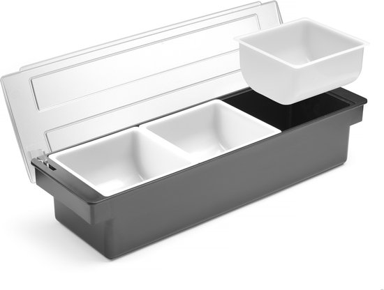 Bar Up - Barman Container - 3 Compartimenten - Geschikt voor Cocktails - Transparante Deksel — afbeelding 4