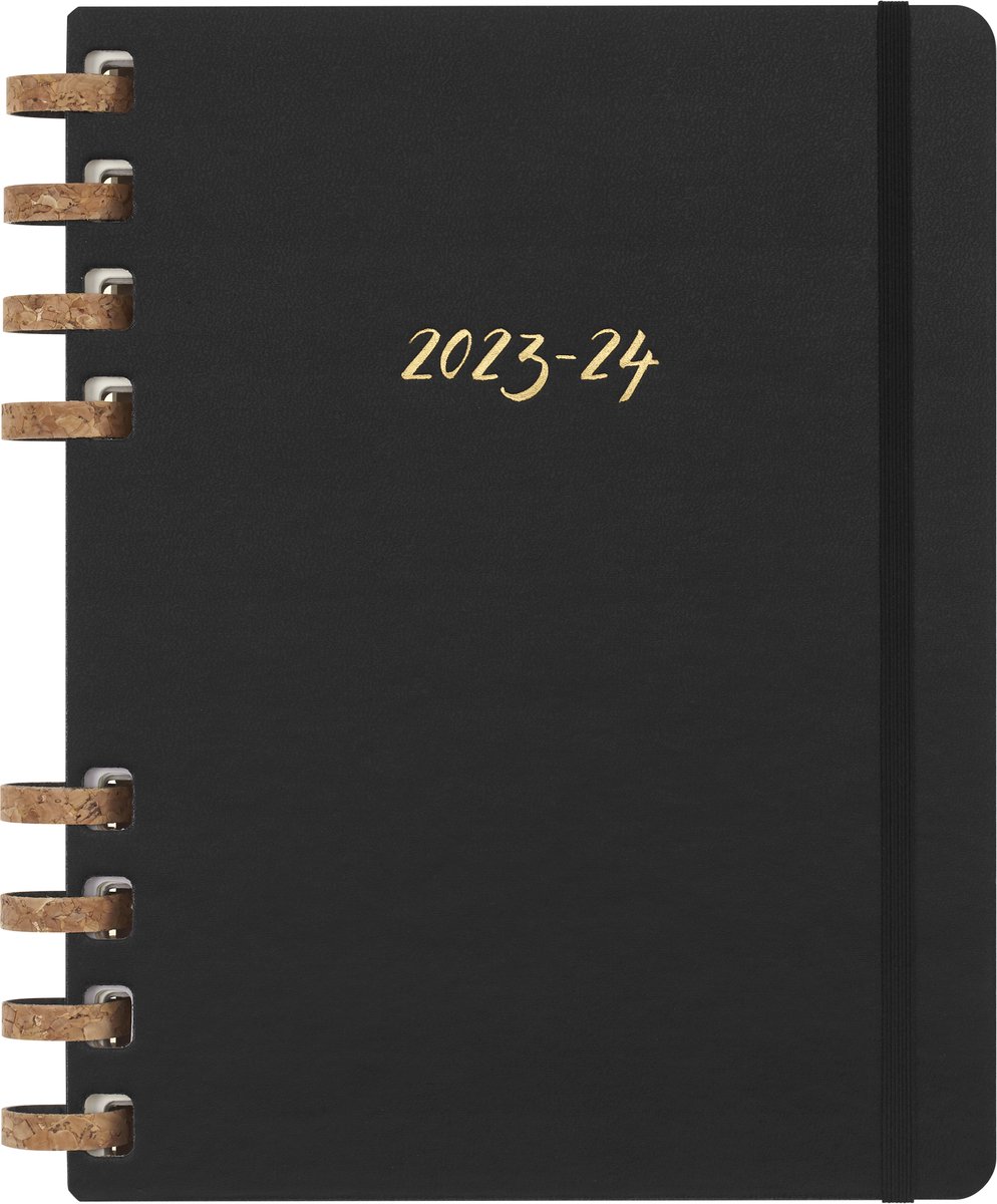 Moleskine 12 Maanden Agenda - 2024 - Academic Spiral - Week/Maand - XL - Zwart