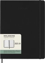 Agenda Moleskine 18 mois - 2023/24 - Semainier - XL - Couverture rigide - Zwart
