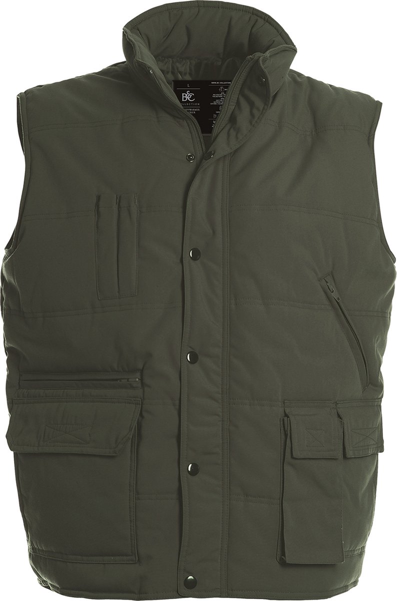 Bodywarmer ‘Outdoor Explorer+’ merk B&C Olijfgroen