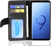 Cadorabo Hoesje geschikt voor Samsung Galaxy S9 in ZWARTE OXIDE - Beschermhoes met magnetische sluiting en 3 kaartsleuven Book Case Cover Etui