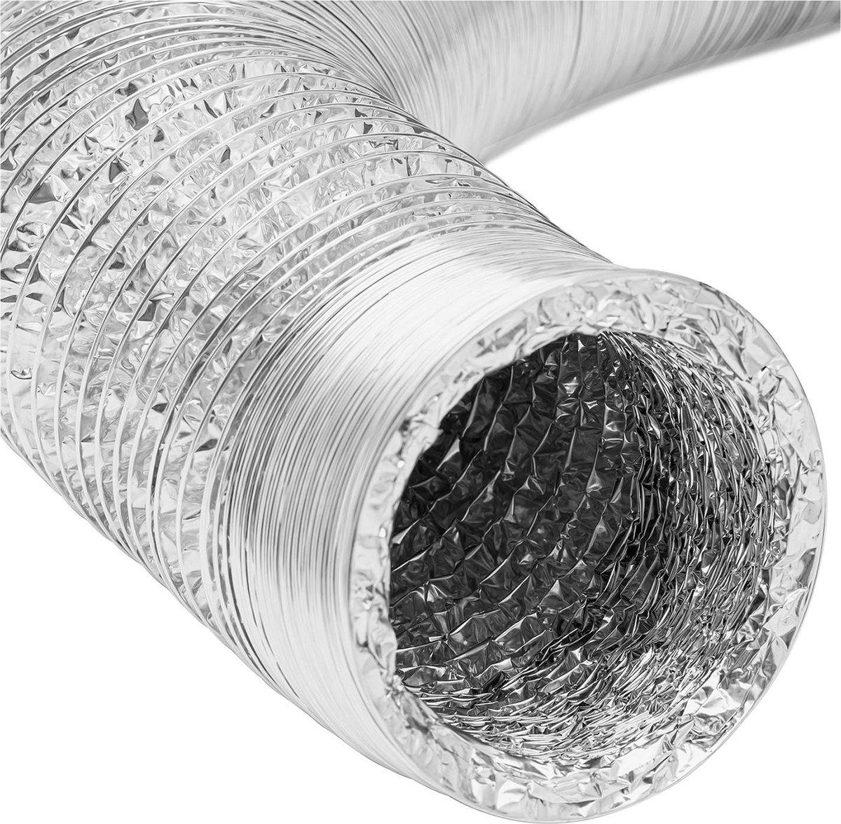 hillvert Afvoerluchtset - actief koolfilter / pijpventilator / afvoerslang - 382.2 m³/h - Ø 125 mm uitlaat