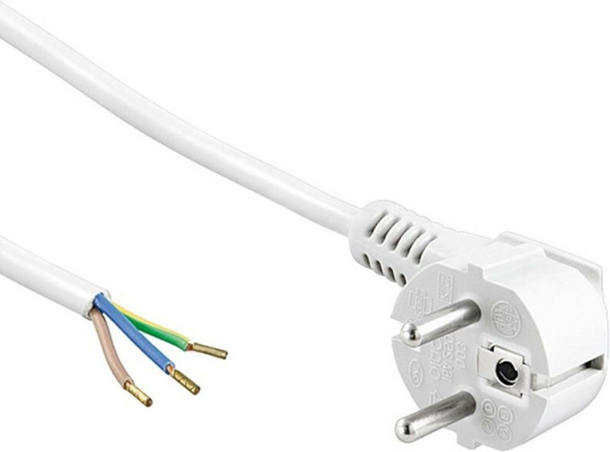 smartect Textielkabel voor Lampen in Wit, 5 Meter Stroomkabel van Textiel, 3-Aderige (3 x 0,75mm²) Met Stof beklede Lampenkabel voor