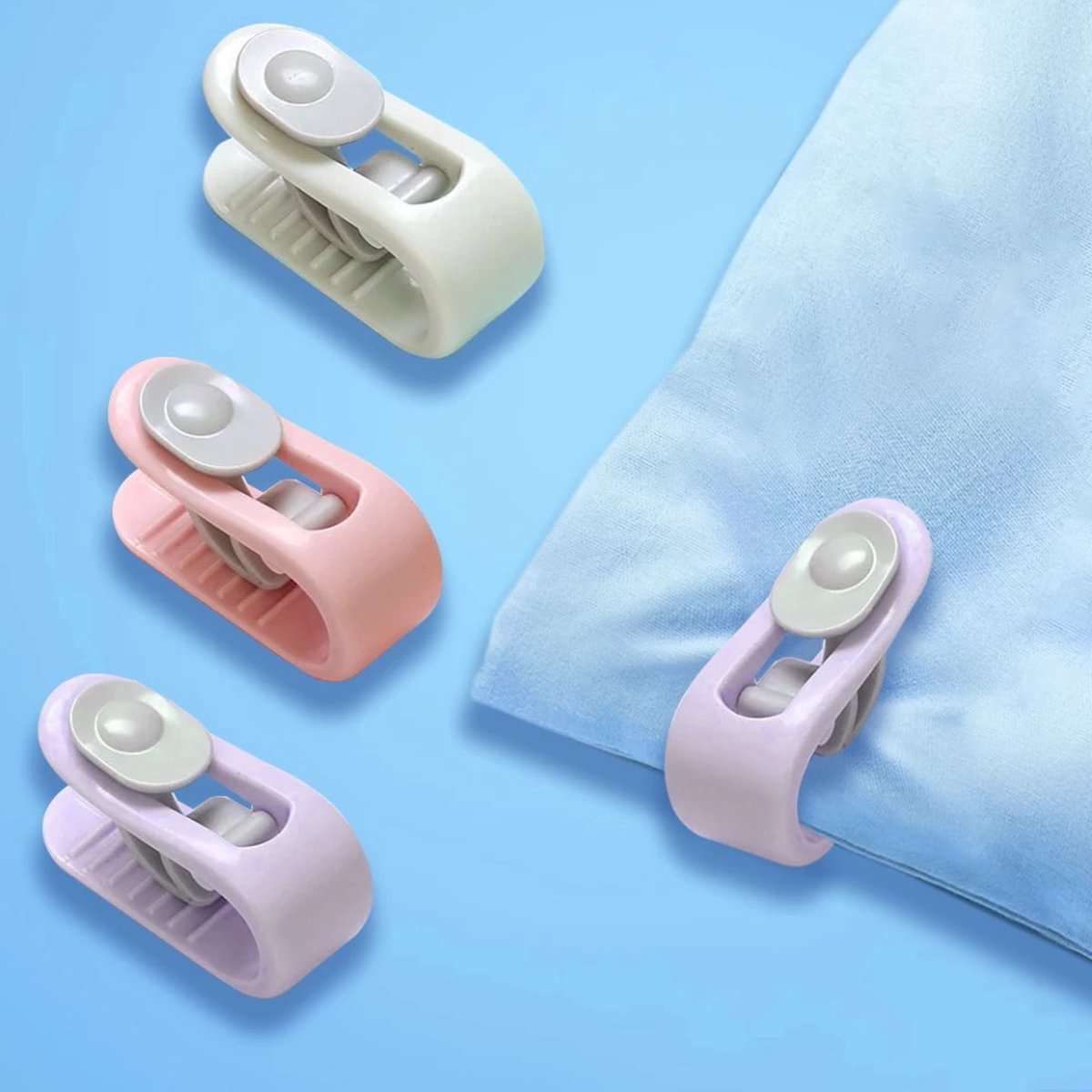 Sghtil Tischdecken-Clips 12 Stück – Klemmen Für Tischdecken, Transparent & Rot, Verstellbar, Passend Für Innen & Außen, Hochzeiten & Feiern