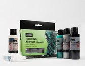 HIMI - Pouring Acryl set - 4 kleuren 59ml + Silicone oil 15ml - Forest