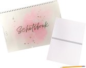 Schetsboek A4 'Roze' | Fotofabriek schetsblok | Tekenblok | Schetsboek volwassenen | 80 Pagina's | 21 x 29,7 cm | Spiraal