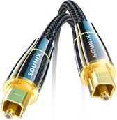 Sounix Toslink kabel - 2 meter - SPDIF - Toslink - Verguld - Toslink Kabel Dolby 5.1 - TV / DVD / CD Soundbars /DAT / PS4 / AV Receivers