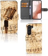 Telefoonhoesje Geschikt voor Samsung Galaxy S23 Cover Ontwerpen Bladmuziek