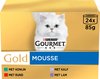 Gourmet Gold Mousse - Kattenvoer Natvoer - Konijn Rund Kalf & Lam - 4 x 24 x 85 g