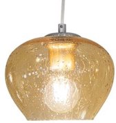 Hanglamp Giselle - Uniek Regendruppel Design - E27 Fitting - Amberkleurig glas