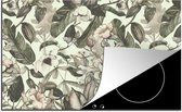 KitchenYeah® Inductie beschermer 91.6x52.7 cm - Bloemen - Bladeren - Vintage - Patronen - Kookplaataccessoires - Afdekplaat voor kookplaat - Inductiebeschermer - Inductiemat - Inductieplaat mat