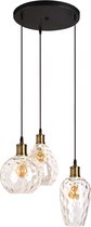 Design hanglamp Verona met helder glas, 3-lichts