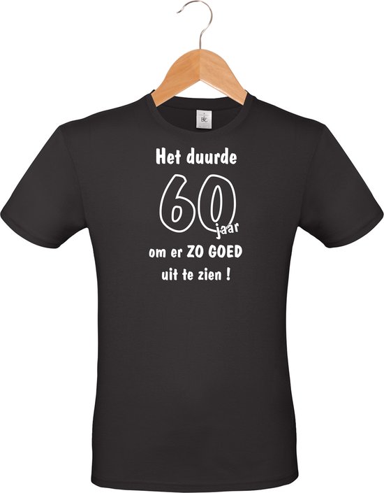 Mijncadeautje Unisex T-shirt zwart (maat XL) Het duurde 60 jaar om er zo goed uit te zien