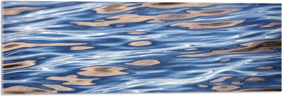 Acrylglas - Licht vallend op het Water - 90x30 cm Foto op Acrylglas (Met Ophangsysteem)