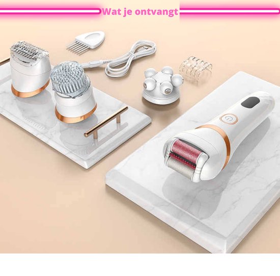 Lady shaver 4 in 1 Ladyshave Draadloos Nat & Droog Massage