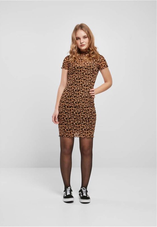 Urban Classics Robe courte -4XL- Mesh Double Layer leo Marron