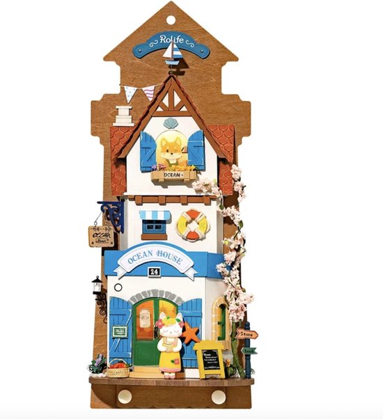 Robotime - Modelbouw - Island Dream Villa - Miniatuur bouwpakket - Houten modelbouw - hout/papier/kunststof - Modelbouw - DIY - Hout 3D puzzel - Tieners - Volwassenen - Diorama