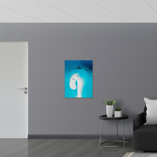 WallClassics - Drapeau - Klein île inhabitée dans une mer d'un bleu éclatant - Photo 60x80 cm sur drapeau en polyester