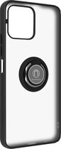 Geschikt voor Honor X8 Bi-materiaal Case Ring Video-Ondersteuning zwart