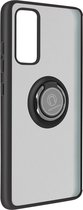Geschikt voor Samsung Galaxy S20 FE Bi-materiaal Case Ring Video-Ondersteuning zwart