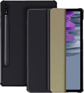 Cover Geschikt voor Samsung Tab S7 Plus 12.4 Flip Video-steun+toetsenbord Tri-Fold-serie