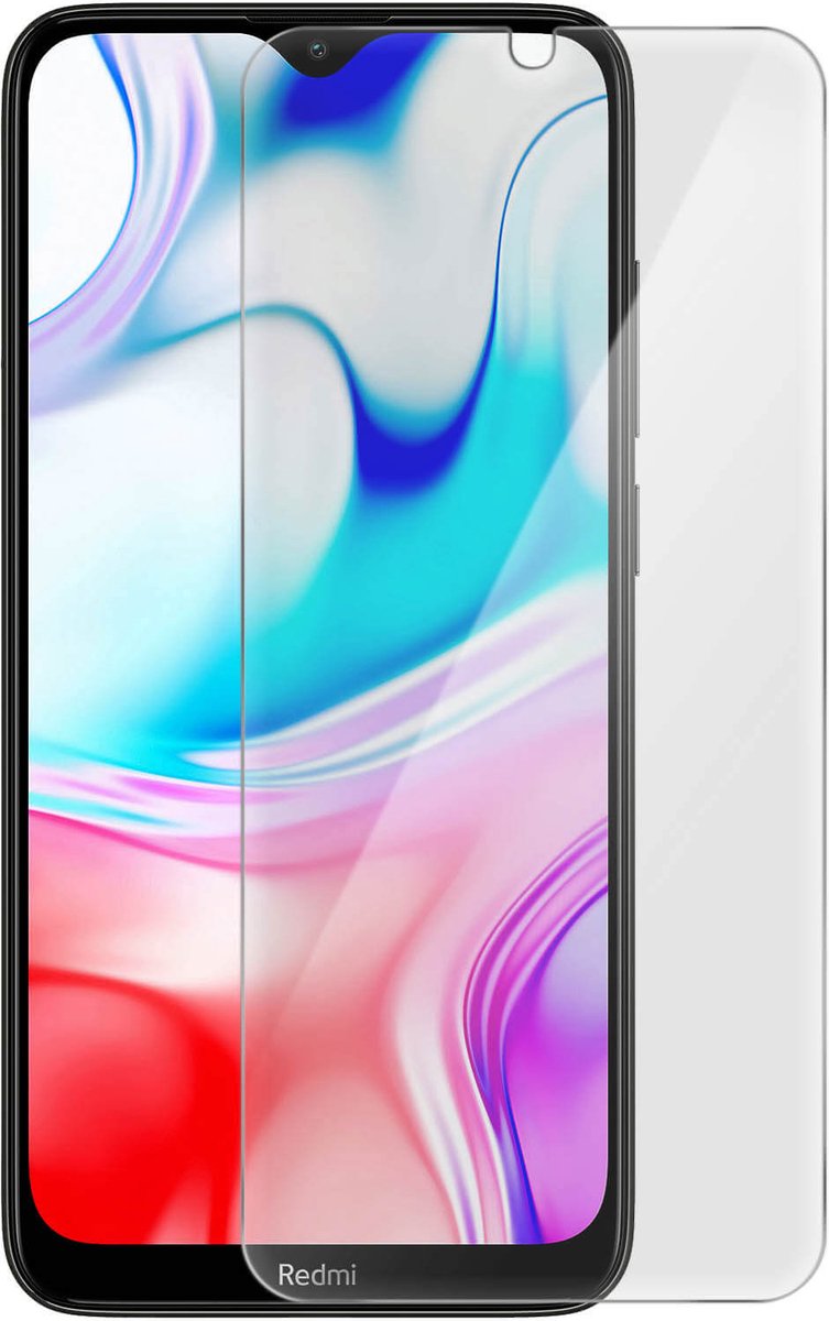 Avizar Schermbeschermer voor Redmi 8 / 8A van 9H gehard glas, ultra-duurzaam, Transparant