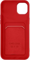 Geschikt voor Apple iPhone 14 Plus Soft Silicone Case Kaarthouder Forcell rood