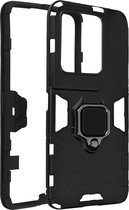 Geschikt voor Oppo Reno 8 Pro 5G Hybride Schokbestendige hoes met ringsteun – Zwart
