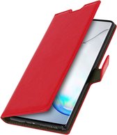 Geschikt voor Samsung Galaxy Note 10 Plus Wallet Case Kaarthouder rood