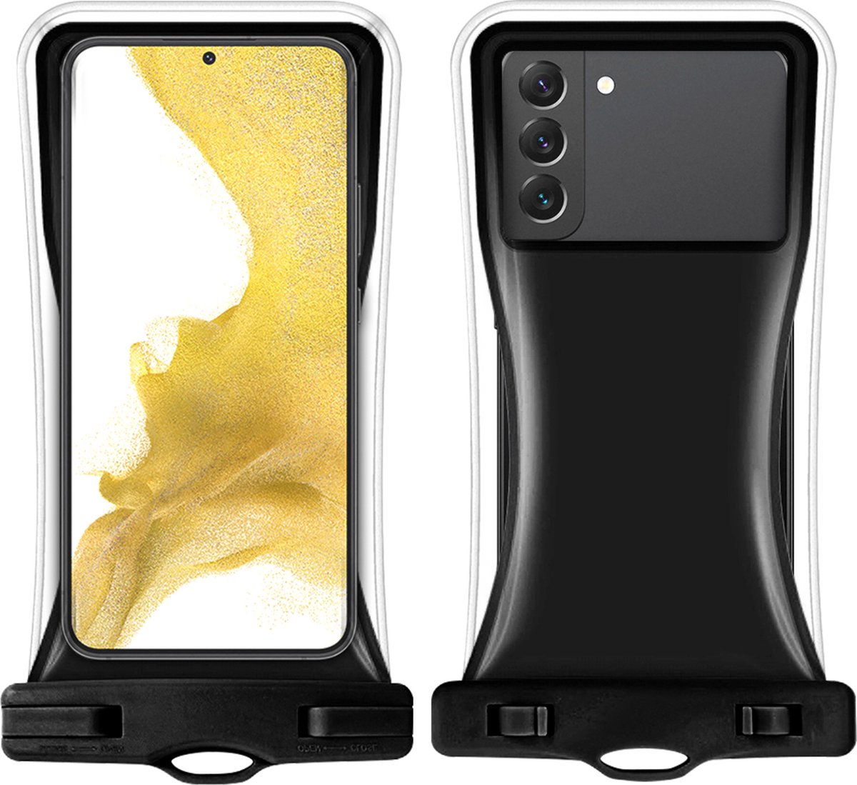 Avizar Waterdichte hoes 167 x 88 mm Aanraakscherm smartphone, Zwart